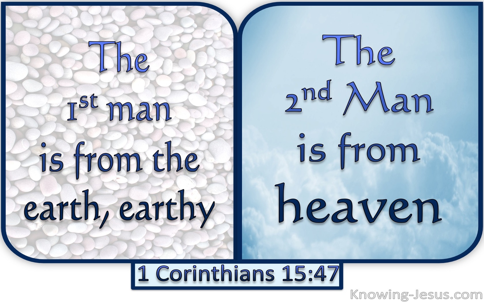 1 Corinthians 15:47 The First Man And Second Man (white)